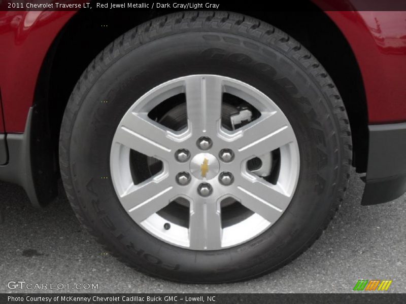 Red Jewel Metallic / Dark Gray/Light Gray 2011 Chevrolet Traverse LT