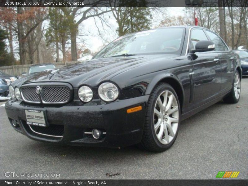 Ebony Black / Charcoal 2008 Jaguar XJ XJ8