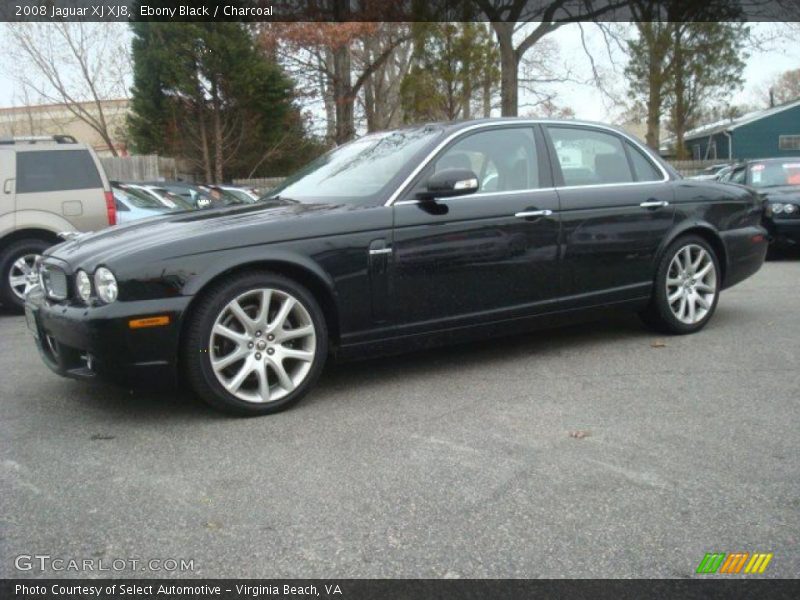 Ebony Black / Charcoal 2008 Jaguar XJ XJ8
