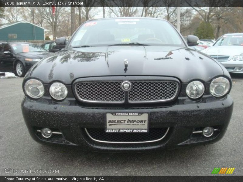 Ebony Black / Charcoal 2008 Jaguar XJ XJ8