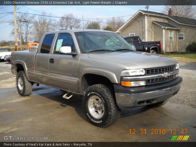 Light Pewter Metallic / Graphite 2000 Chevrolet Silverado 2500 LS Extended Cab 4x4