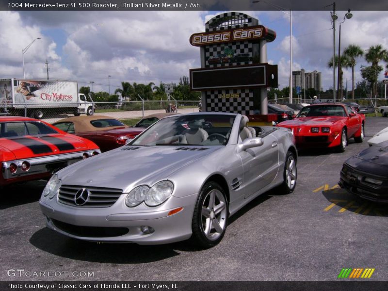 Brilliant Silver Metallic / Ash 2004 Mercedes-Benz SL 500 Roadster