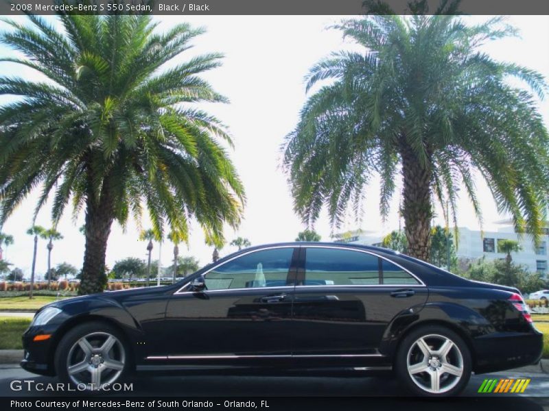 Black / Black 2008 Mercedes-Benz S 550 Sedan