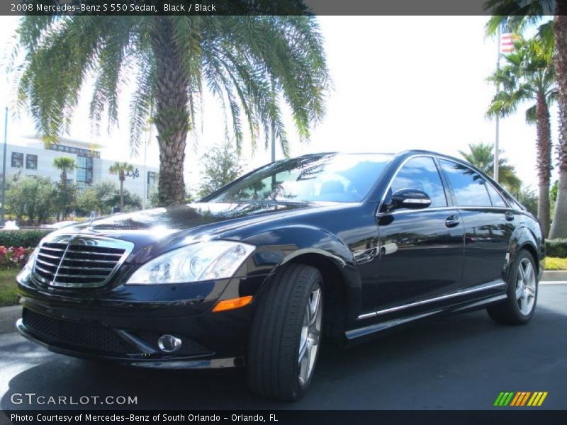 Black / Black 2008 Mercedes-Benz S 550 Sedan
