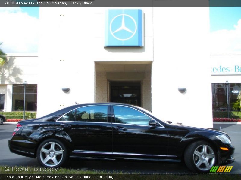 Black / Black 2008 Mercedes-Benz S 550 Sedan