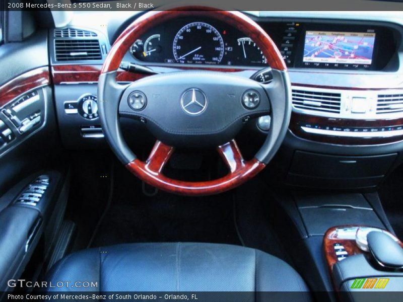 Black / Black 2008 Mercedes-Benz S 550 Sedan