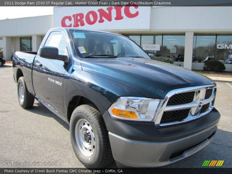 Hunter Green Pearl / Dark Slate Gray/Medium Graystone 2011 Dodge Ram 1500 ST Regular Cab