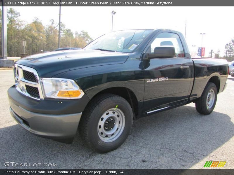 Hunter Green Pearl / Dark Slate Gray/Medium Graystone 2011 Dodge Ram 1500 ST Regular Cab