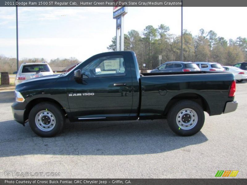 Hunter Green Pearl / Dark Slate Gray/Medium Graystone 2011 Dodge Ram 1500 ST Regular Cab