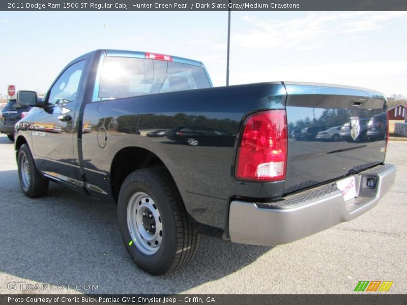 Hunter Green Pearl / Dark Slate Gray/Medium Graystone 2011 Dodge Ram 1500 ST Regular Cab