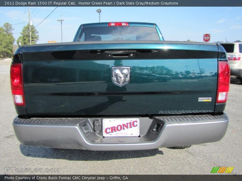 Hunter Green Pearl / Dark Slate Gray/Medium Graystone 2011 Dodge Ram 1500 ST Regular Cab