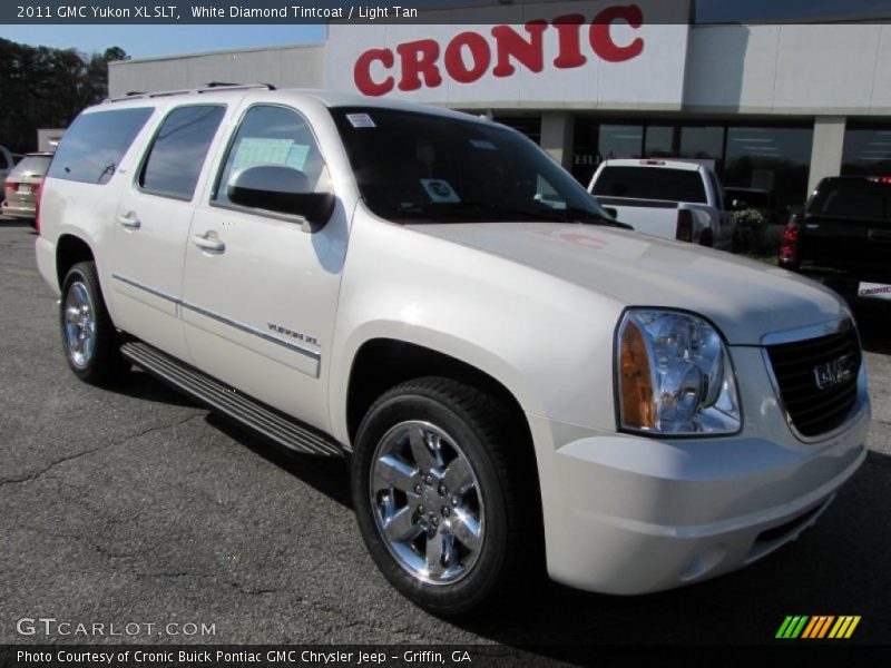 White Diamond Tintcoat / Light Tan 2011 GMC Yukon XL SLT