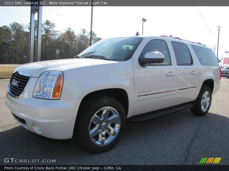 White Diamond Tintcoat / Light Tan 2011 GMC Yukon XL SLT