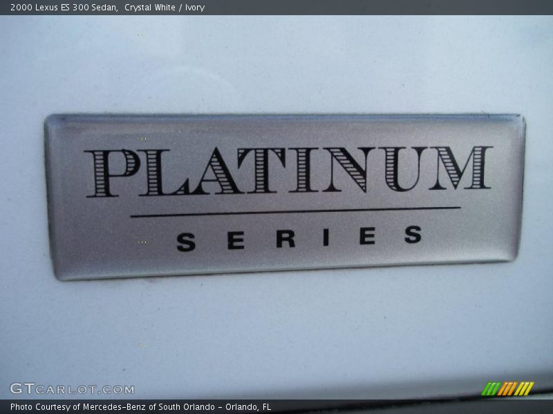 Crystal White / Ivory 2000 Lexus ES 300 Sedan