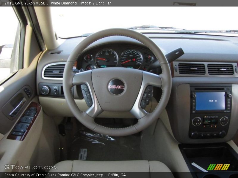 White Diamond Tintcoat / Light Tan 2011 GMC Yukon XL SLT