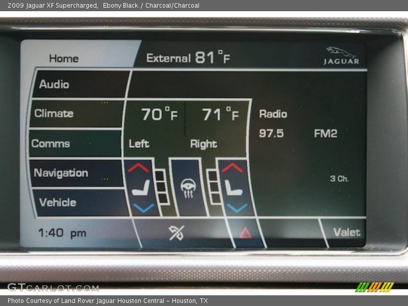 Ebony Black / Charcoal/Charcoal 2009 Jaguar XF Supercharged