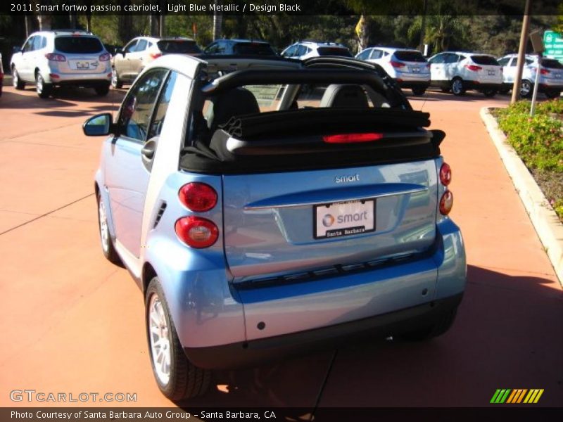 Light Blue Metallic / Design Black 2011 Smart fortwo passion cabriolet