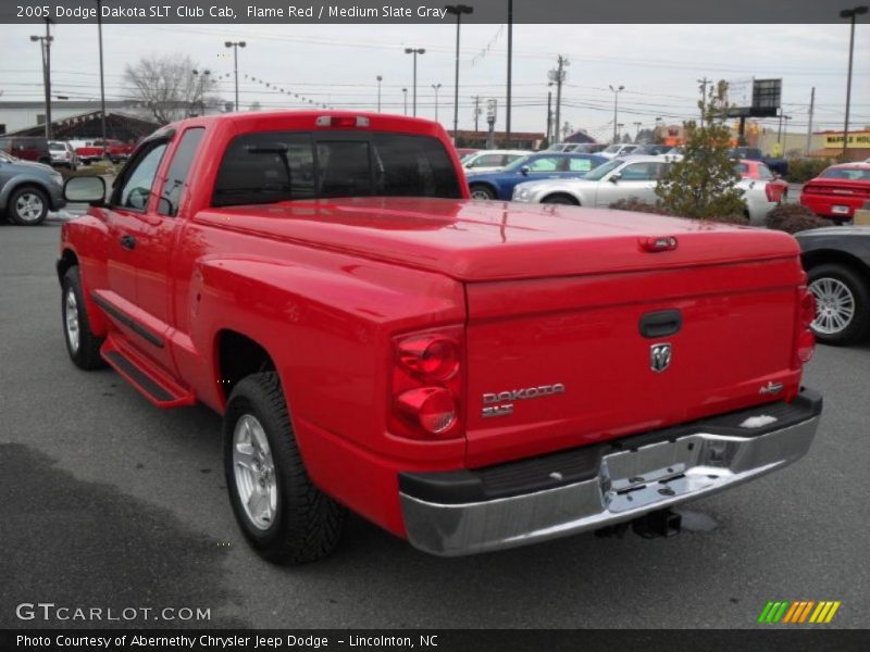 Flame Red / Medium Slate Gray 2005 Dodge Dakota SLT Club Cab