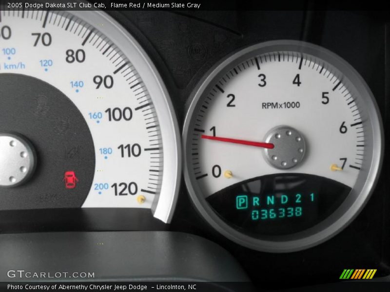 Flame Red / Medium Slate Gray 2005 Dodge Dakota SLT Club Cab