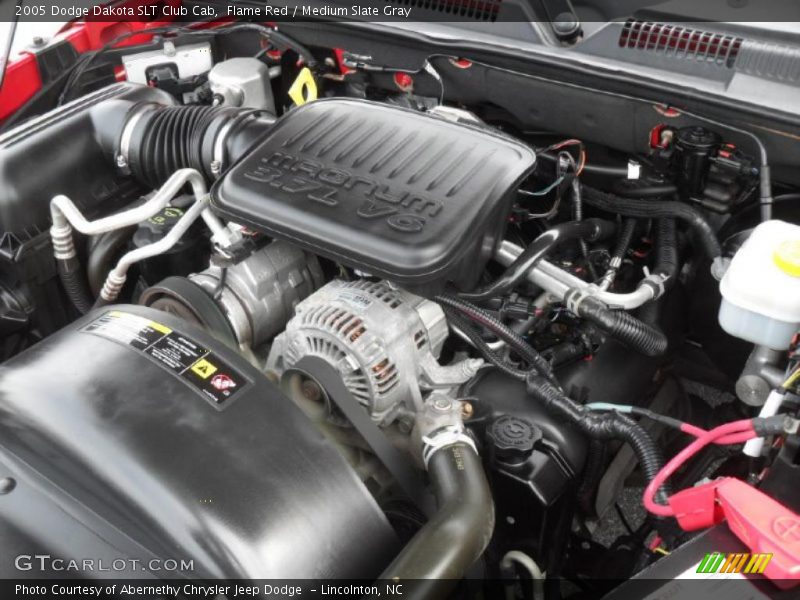 Flame Red / Medium Slate Gray 2005 Dodge Dakota SLT Club Cab