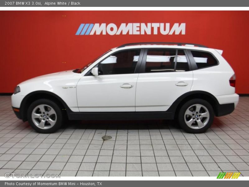 Alpine White / Black 2007 BMW X3 3.0si