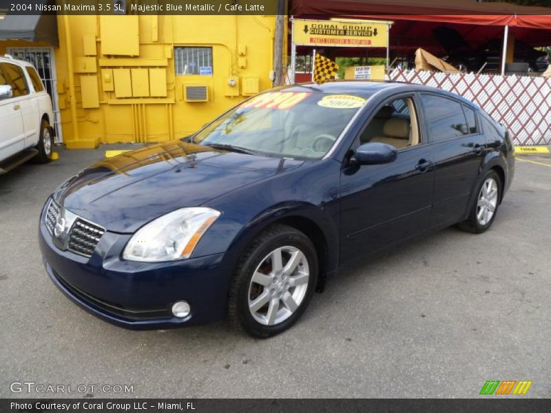 Majestic Blue Metallic / Cafe Latte 2004 Nissan Maxima 3.5 SL