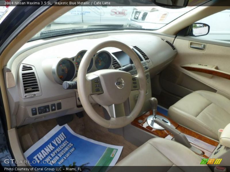 Majestic Blue Metallic / Cafe Latte 2004 Nissan Maxima 3.5 SL