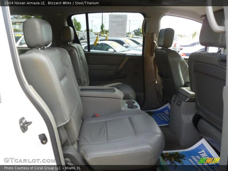 Blizzard White / Steel/Titanium 2004 Nissan Armada LE