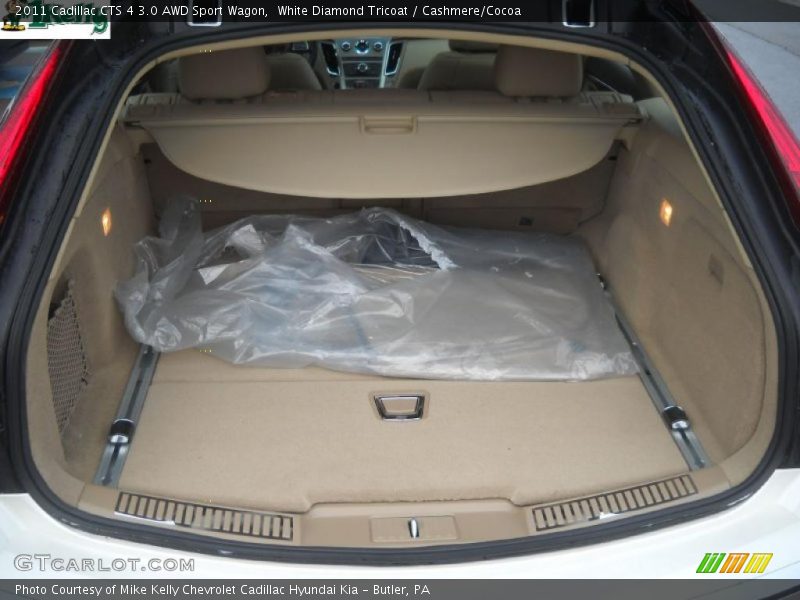 White Diamond Tricoat / Cashmere/Cocoa 2011 Cadillac CTS 4 3.0 AWD Sport Wagon