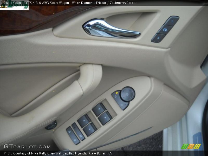 White Diamond Tricoat / Cashmere/Cocoa 2011 Cadillac CTS 4 3.0 AWD Sport Wagon