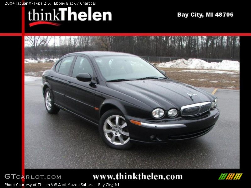 Ebony Black / Charcoal 2004 Jaguar X-Type 2.5