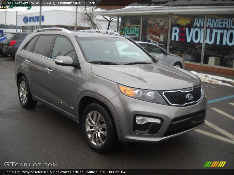Titanium Silver / Black 2011 Kia Sorento SX V6 AWD