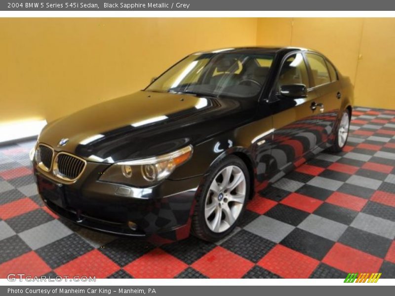Black Sapphire Metallic / Grey 2004 BMW 5 Series 545i Sedan