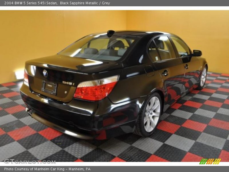 Black Sapphire Metallic / Grey 2004 BMW 5 Series 545i Sedan