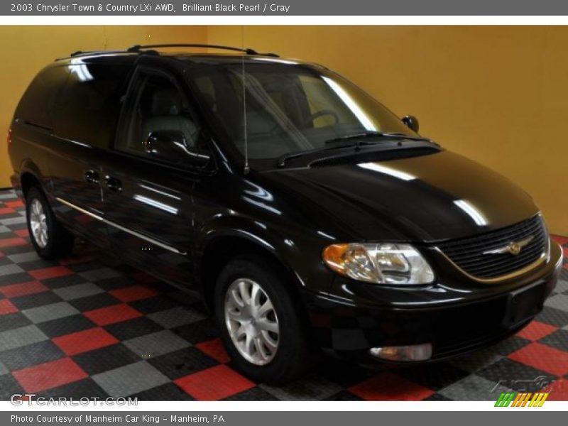 Brilliant Black Pearl / Gray 2003 Chrysler Town & Country LXi AWD