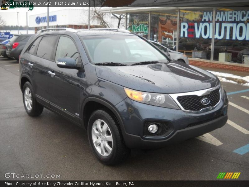 Pacific Blue / Black 2011 Kia Sorento LX AWD