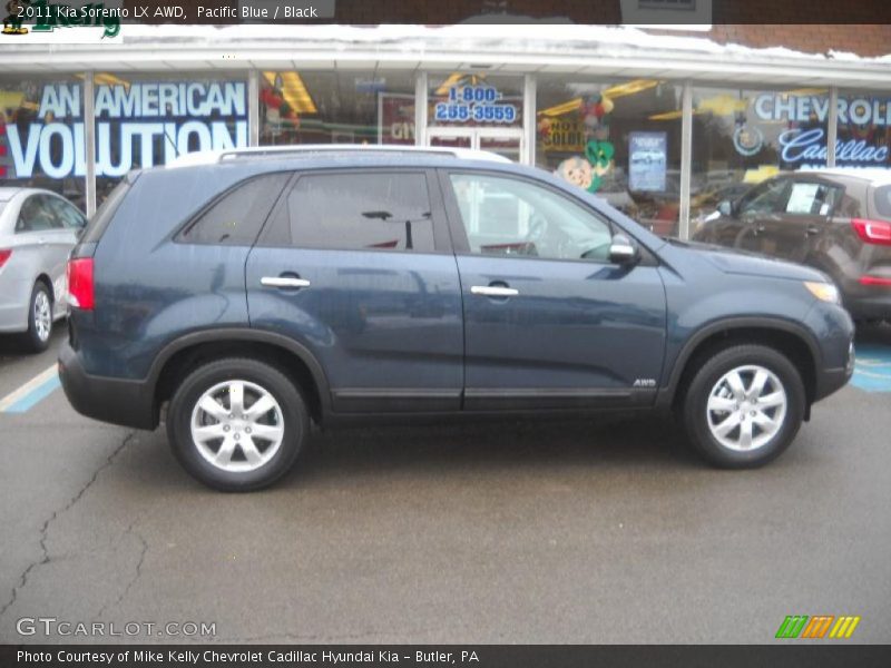Pacific Blue / Black 2011 Kia Sorento LX AWD
