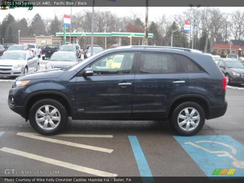 Pacific Blue / Black 2011 Kia Sorento LX AWD