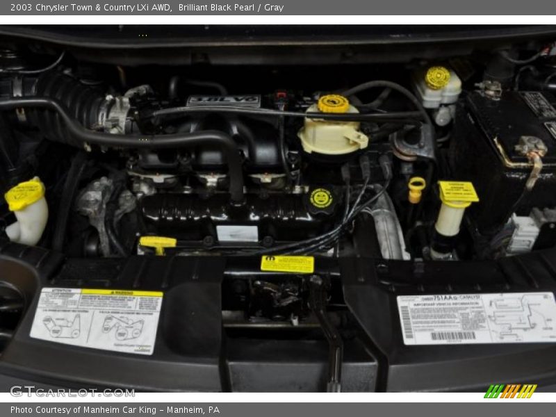 Brilliant Black Pearl / Gray 2003 Chrysler Town & Country LXi AWD