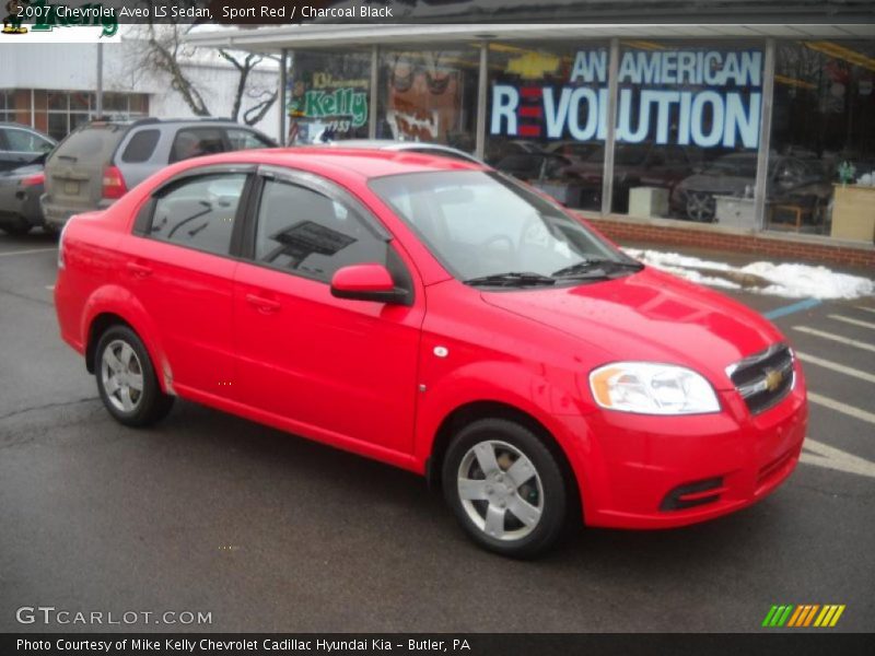 Sport Red / Charcoal Black 2007 Chevrolet Aveo LS Sedan