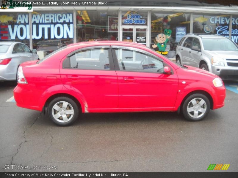 Sport Red / Charcoal Black 2007 Chevrolet Aveo LS Sedan