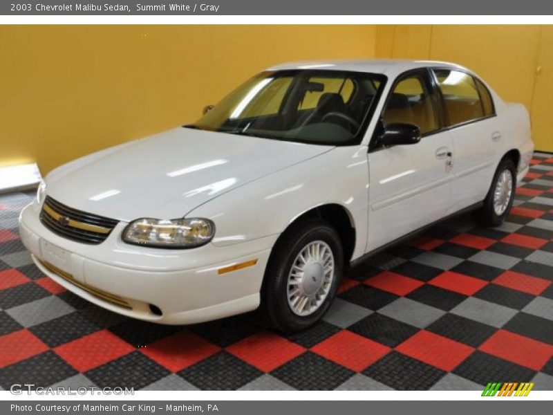 Summit White / Gray 2003 Chevrolet Malibu Sedan