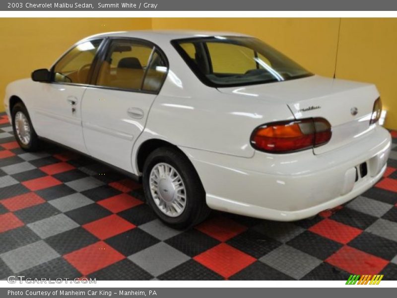 Summit White / Gray 2003 Chevrolet Malibu Sedan