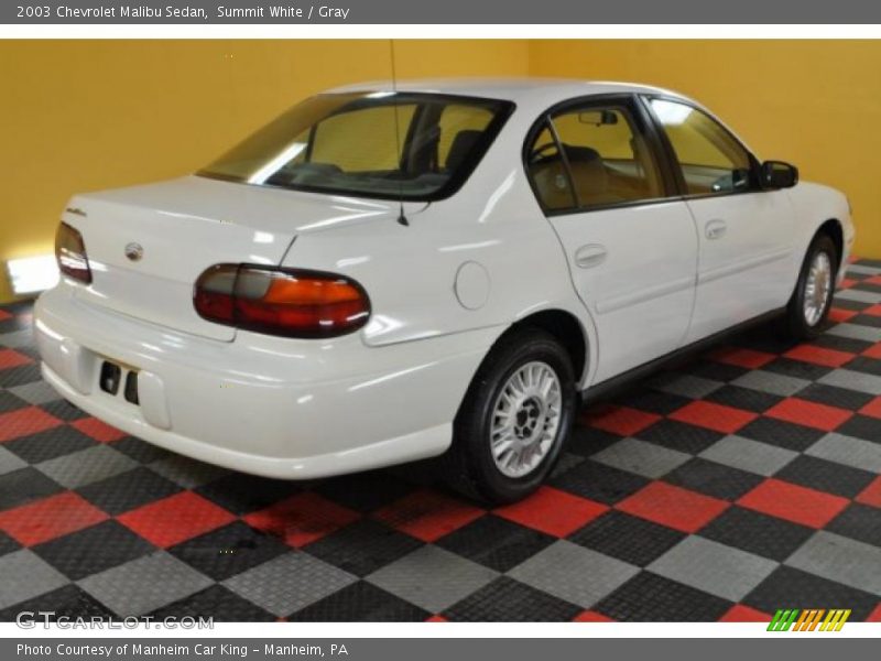 Summit White / Gray 2003 Chevrolet Malibu Sedan