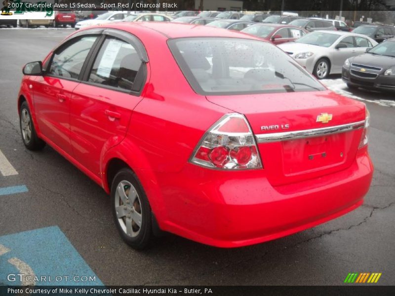 Sport Red / Charcoal Black 2007 Chevrolet Aveo LS Sedan