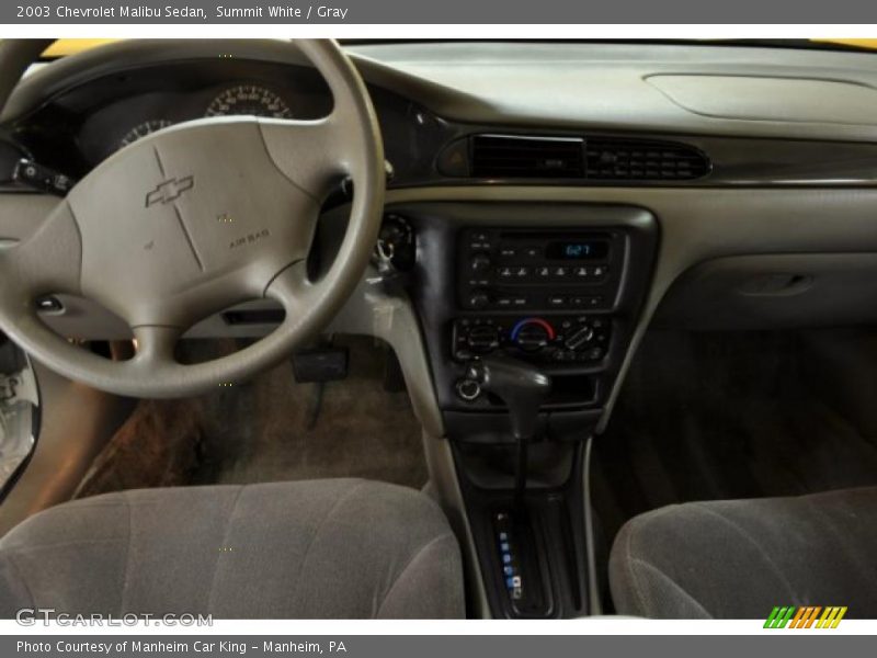 Summit White / Gray 2003 Chevrolet Malibu Sedan