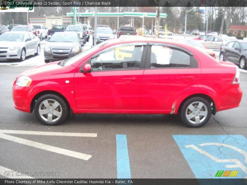 Sport Red / Charcoal Black 2007 Chevrolet Aveo LS Sedan