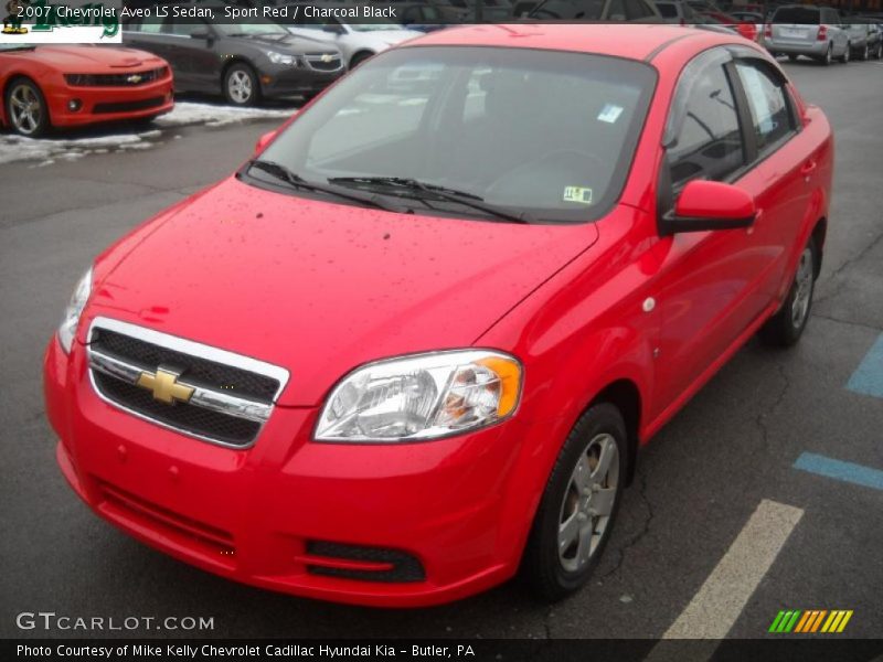 Sport Red / Charcoal Black 2007 Chevrolet Aveo LS Sedan