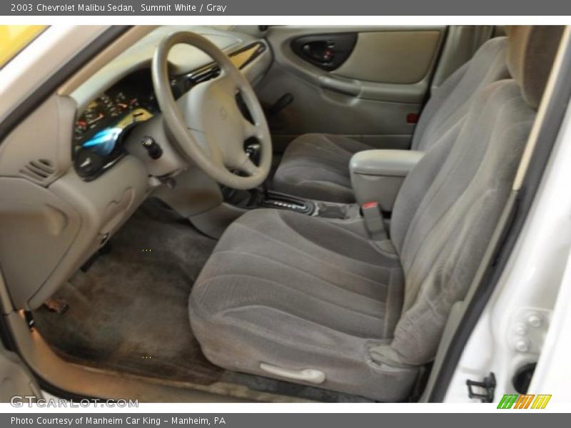 Summit White / Gray 2003 Chevrolet Malibu Sedan