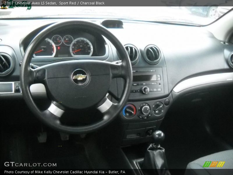 Sport Red / Charcoal Black 2007 Chevrolet Aveo LS Sedan